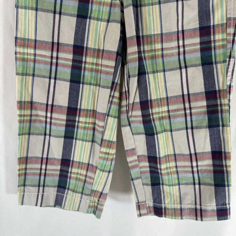 New Gap Chino Pants Boys 2 Years Mulitcolor Plaid Button Zip